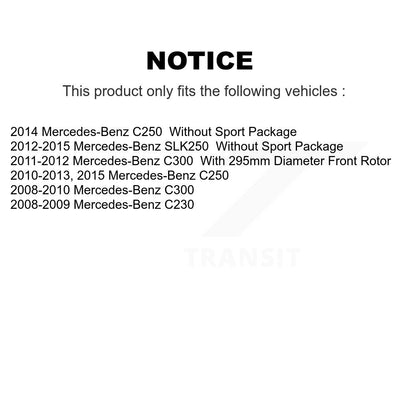 Semi-Metallic Disc Brake Pads Front PPF-D1340 For Mercedes-Benz C300 C250 C230