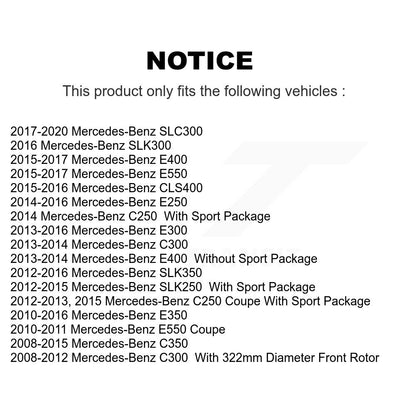 Semi-Metallic Disc Brake Pads Front PPF-D1342 For Mercedes-Benz C300 E350 C350