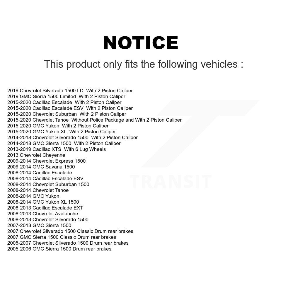 Semi-Metallic Disc Brake Pads Front PPF-D1363 For Chevrolet GMC Sierra 1500 XL