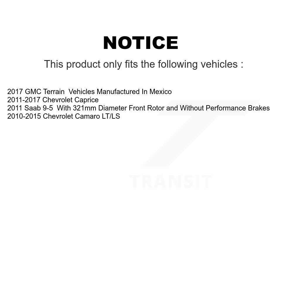 Semi-Metallic Disc Brake Pads Front PPF-D1404 For Chevrolet Camaro GMC Terrain