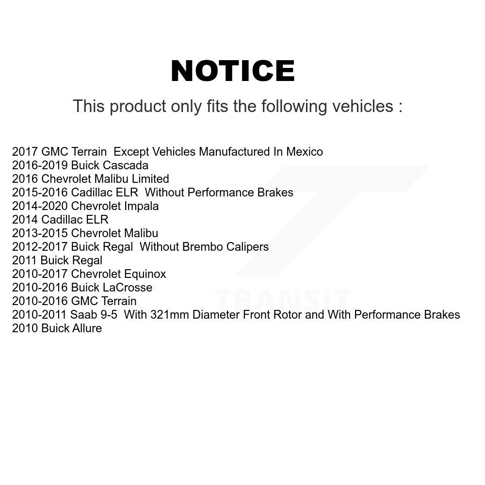 Semi-Metallic Disc Brake Pads Front PPF-D1421 For Chevrolet Equinox GMC Terrain