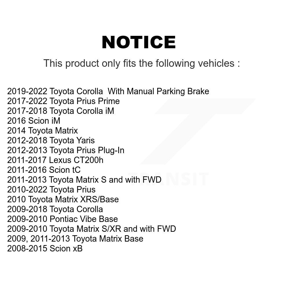 Semi-Metallic Disc Brake Pads Rear PPF-D1423 For Toyota Corolla Matrix Yaris iM