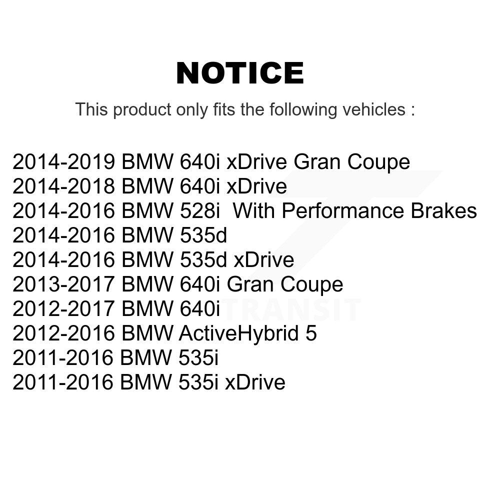 Semi-Metallic Disc Brake Pads Front PPF-D1505 For BMW 535i xDrive 535d 640i Gran