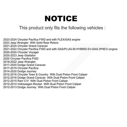 Semi-Metallic Disc Brake Pads Front PPF-D1589 For Dodge Grand Caravan Jeep Town