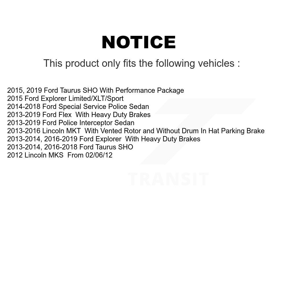 Semi-Metallic Disc Brake Pads Rear PPF-D1612 For Ford Explorer Flex Taurus Sedan