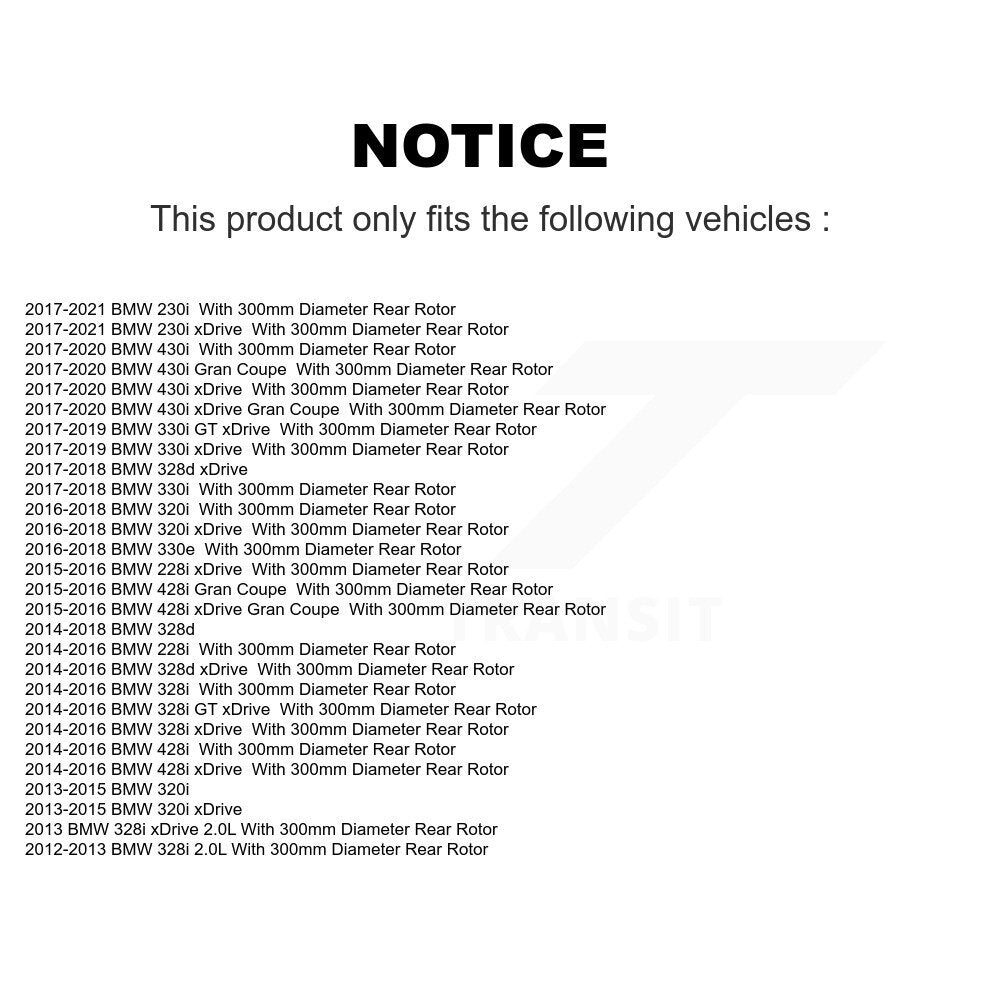 Semi-Metallic Disc Brake Pads Rear PPF-D1613 For BMW 328i xDrive 330i 320i 428i