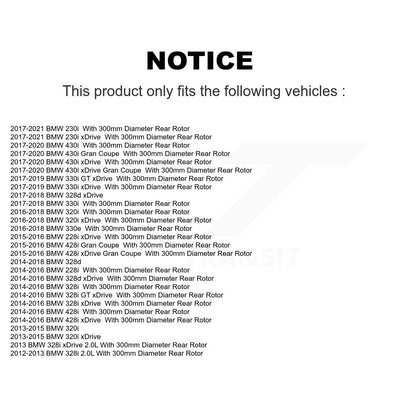 Semi-Metallic Disc Brake Pads Rear PPF-D1613 For BMW 328i xDrive 330i 320i 428i