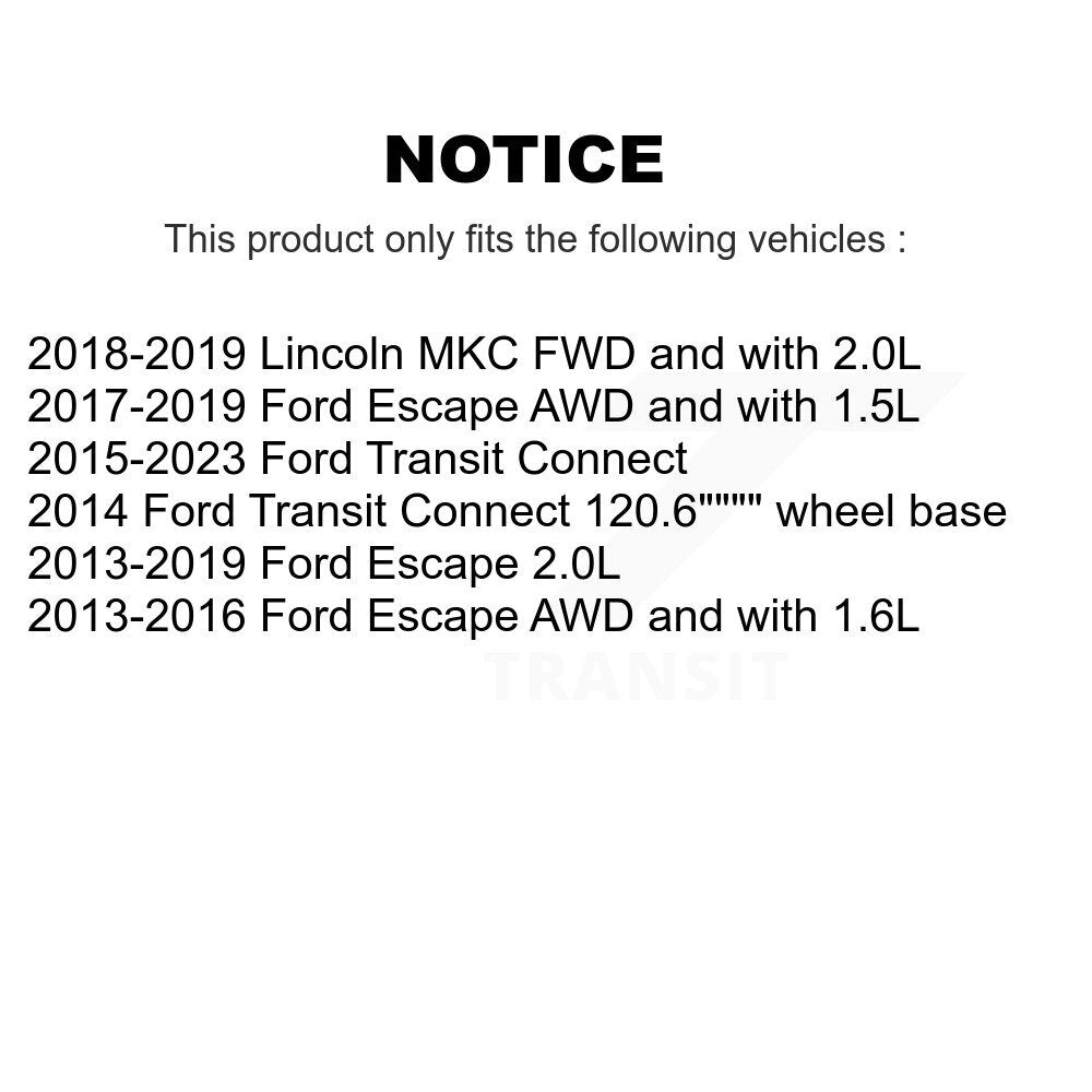 Semi-Metallic Disc Brake Pads Front PPF-D1645 For Ford Escape Transit Connect
