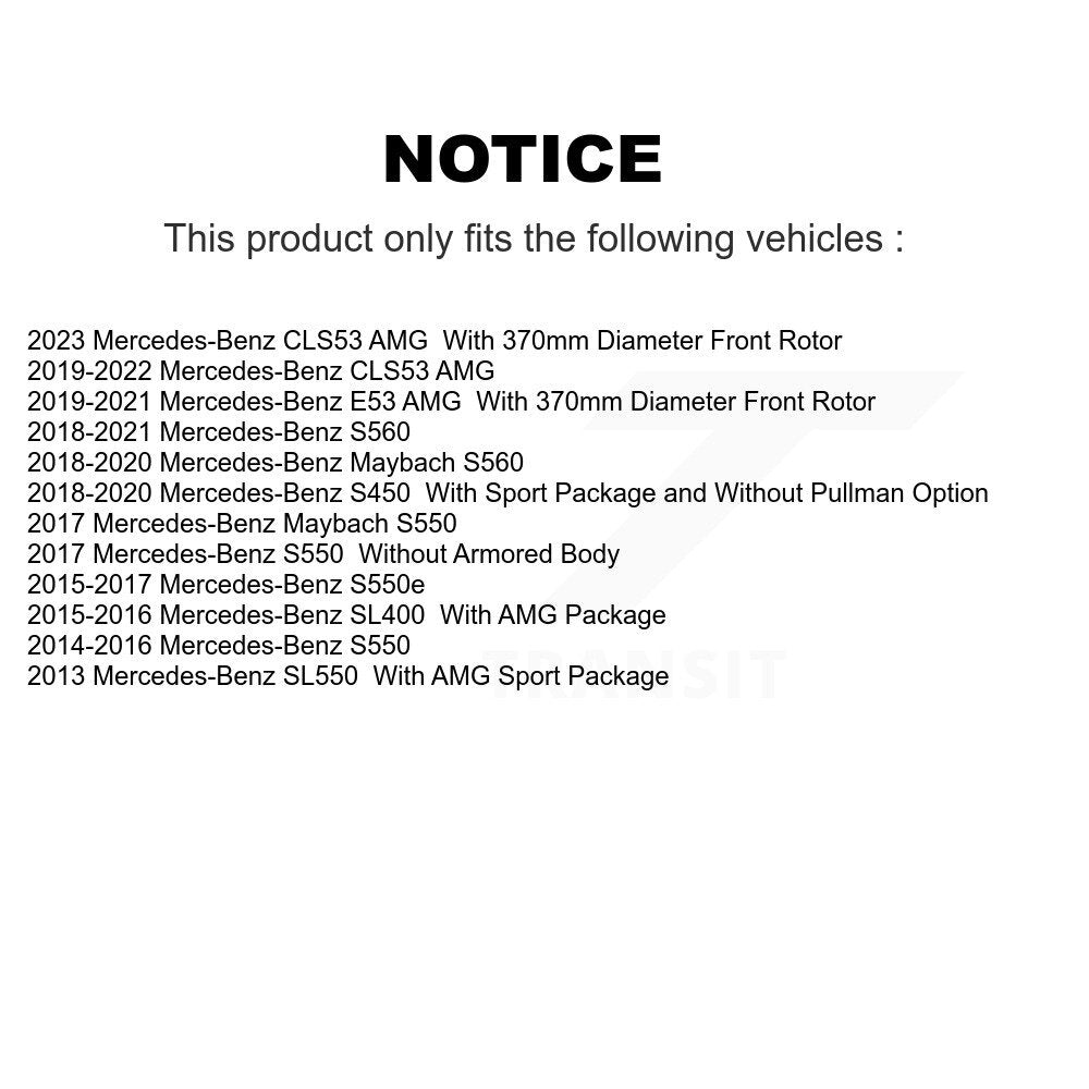 Semi-Metallic Disc Brake Pads Front PPF-D1688 For Mercedes-Benz S550 E53 AMG