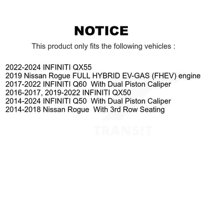 Semi-Metallic Disc Brake Pads Front PPF-D1736 For Nissan Rogue INFINITI Q50 QX50