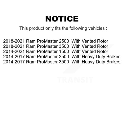 Semi-Metallic Disc Brake Pads Rear PPF-D1746 For Ram ProMaster 2500 3500 1500