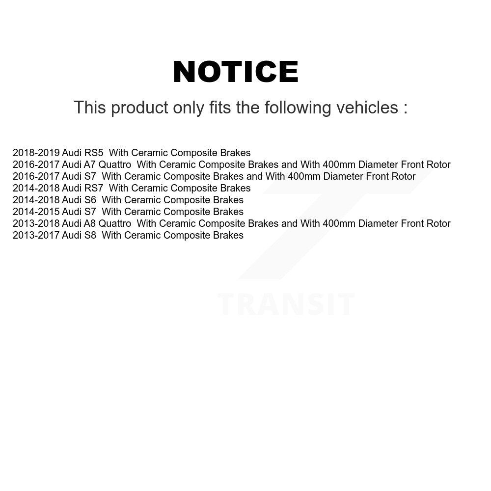 Semi-Metallic Disc Brake Pads Front PPF-D1781 For Audi A7 Quattro RS5 A8 S6 RS7