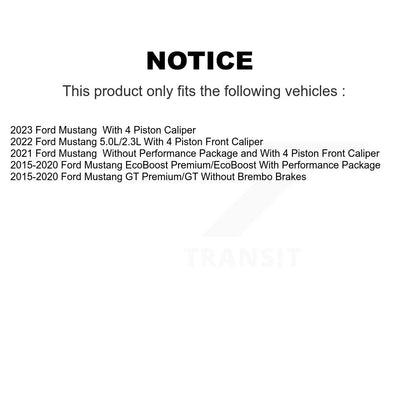 Semi-Metallic Disc Brake Pads Front PPF-D1784 For Ford Mustang