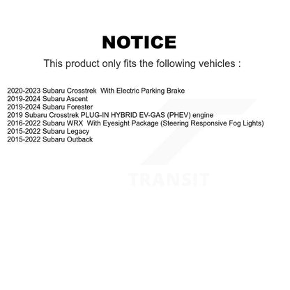 Semi-Metallic Disc Brake Pads Rear PPF-D1808 For Subaru Crosstrek Outback WRX