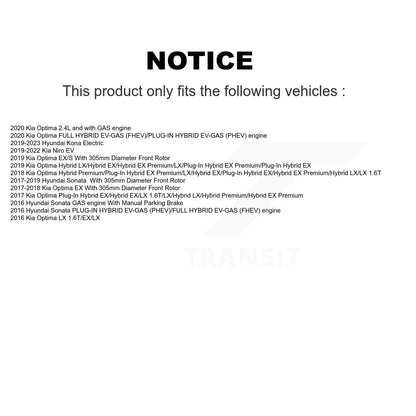 Semi-Metallic Disc Brake Pads Front PPF-D1826 For Hyundai Kona Electric Sonata