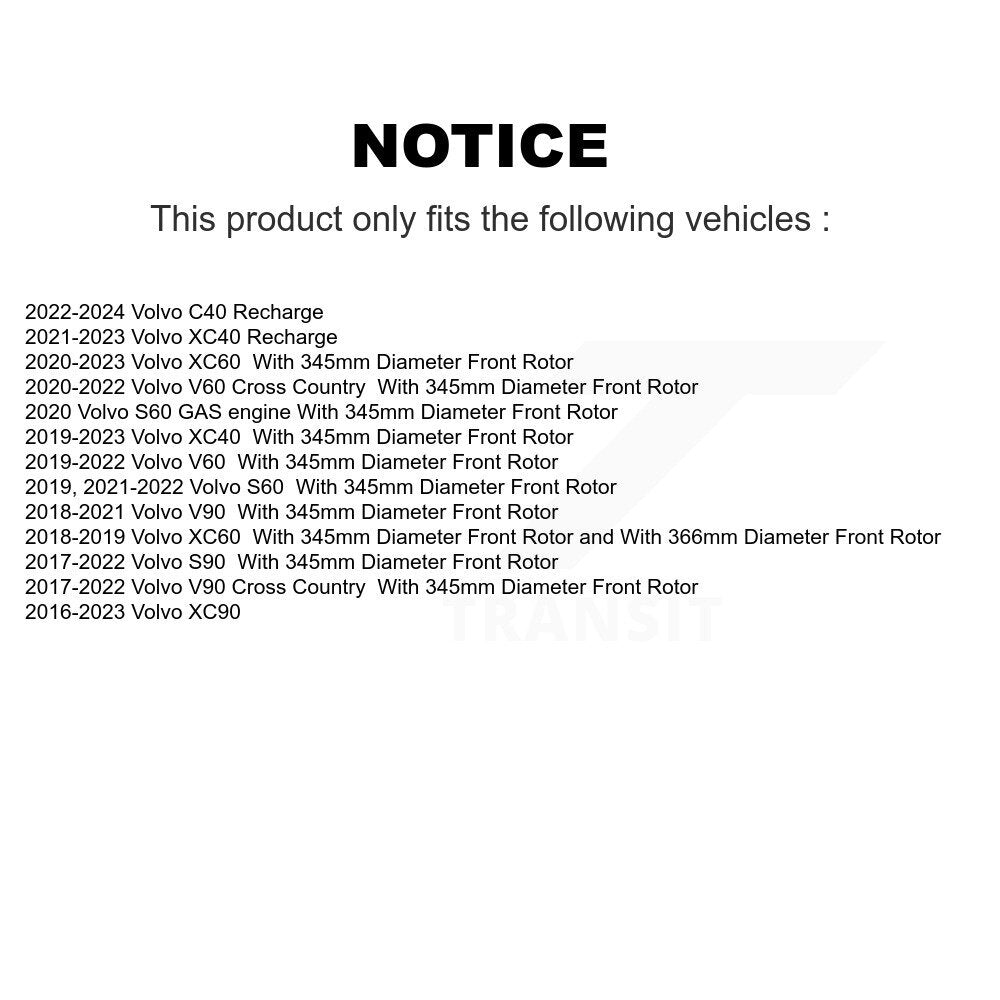 Semi-Metallic Disc Brake Pads Front PPF-D1865 For Volvo XC60 XC90 XC40 S60 C40 2