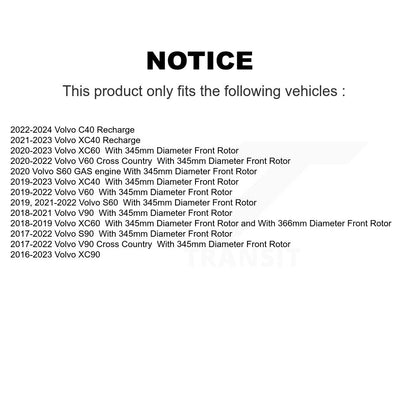 Semi-Metallic Disc Brake Pads Front PPF-D1865 For Volvo XC60 XC90 XC40 S60 C40 2
