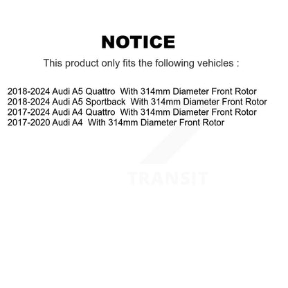 Semi-Metallic Disc Brake Pads Front PPF-D1953 For Audi A4 Quattro