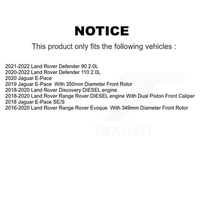 Semi-Metallic Disc Brake Pads Front PPF-D2133 For Land Rover Range Evoque 110 90