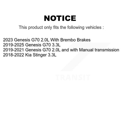 Semi-Metallic Disc Brake Pads Front PPF-D2145 For Genesis G70 Kia Stinger