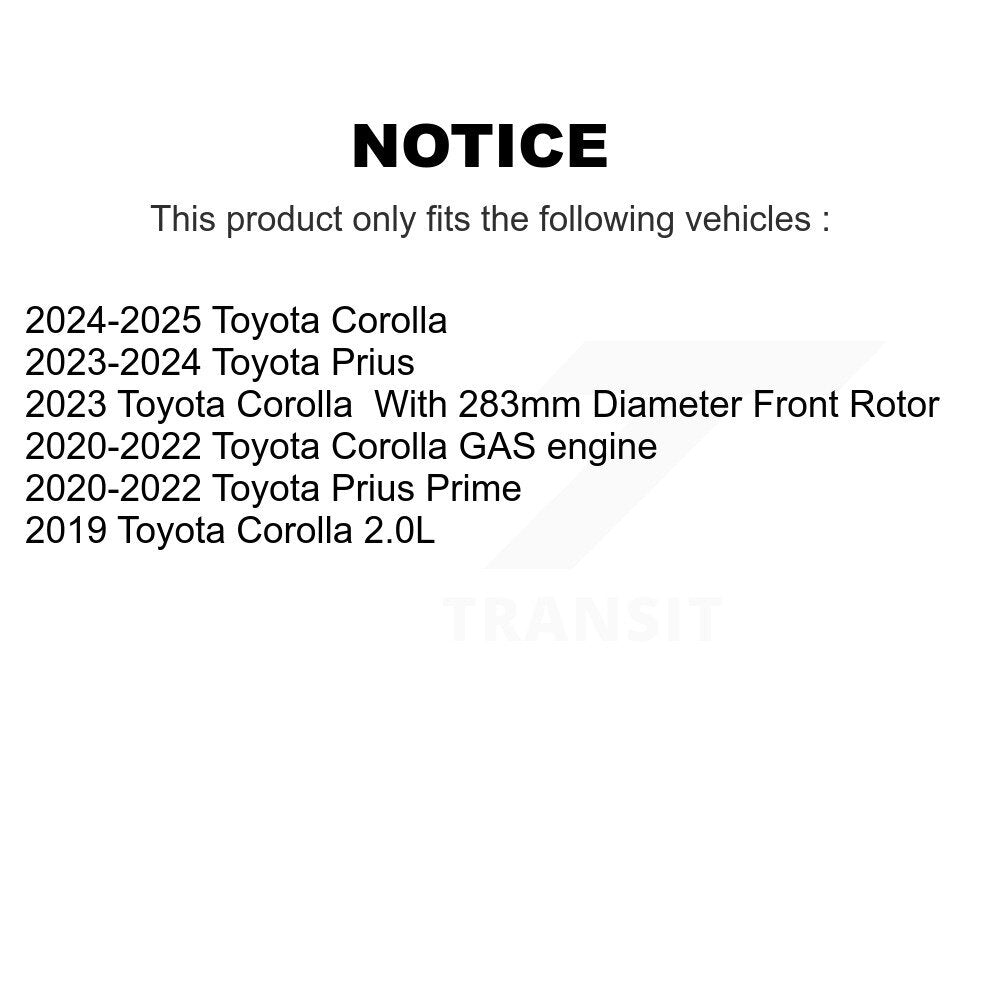 Semi-Metallic Disc Brake Pads Front PPF-D2176 For Toyota Corolla Prius Prime