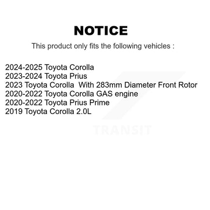 Semi-Metallic Disc Brake Pads Front PPF-D2176 For Toyota Corolla Prius Prime