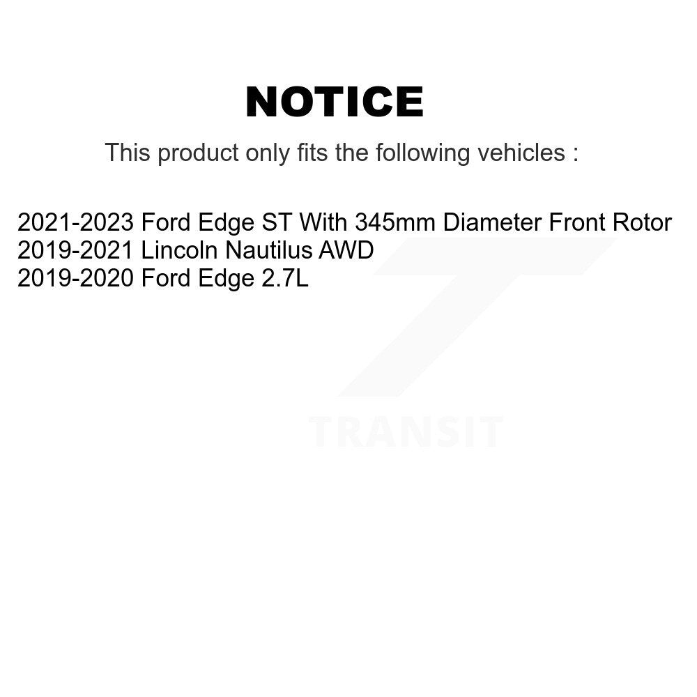 Semi-Metallic Disc Brake Pads Front PPF-D2180 For Ford Edge Lincoln Nautilus