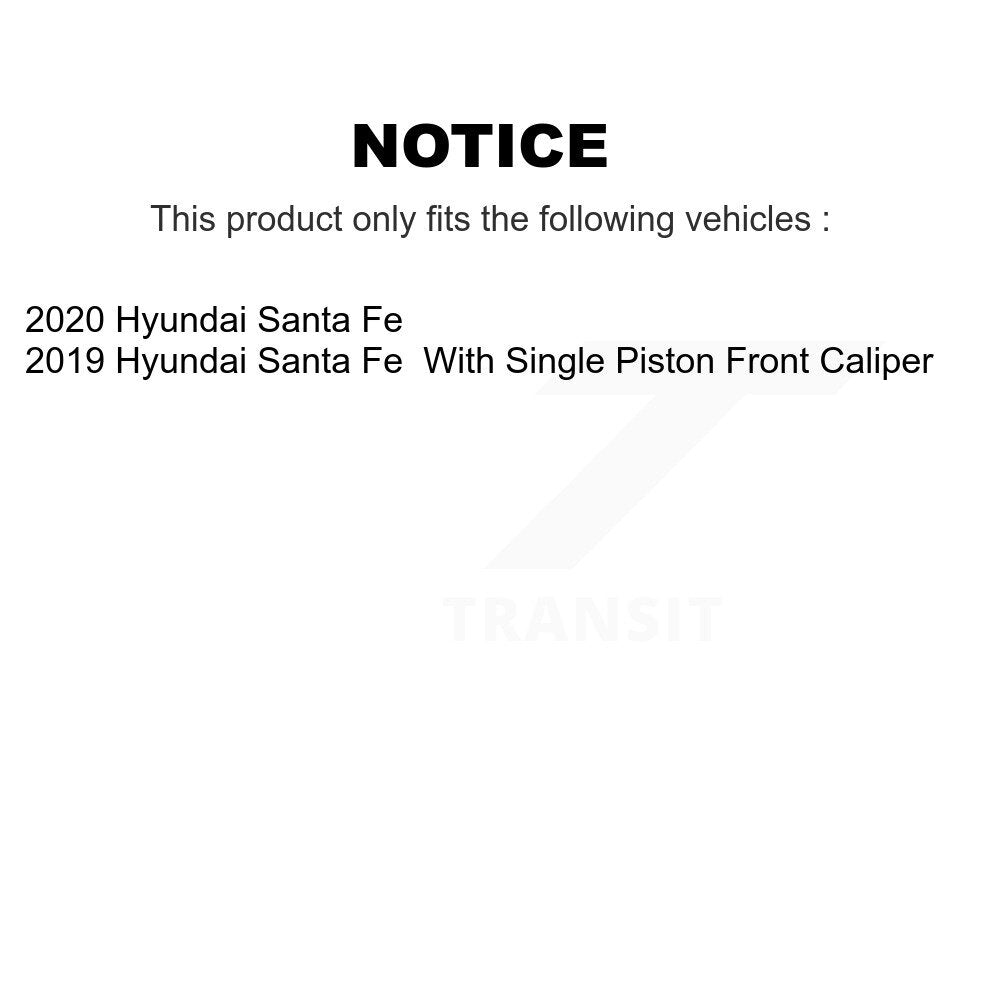 Semi-Metallic Disc Brake Pads Front PPF-D2198 For 2019-2020 Hyundai Santa Fe
