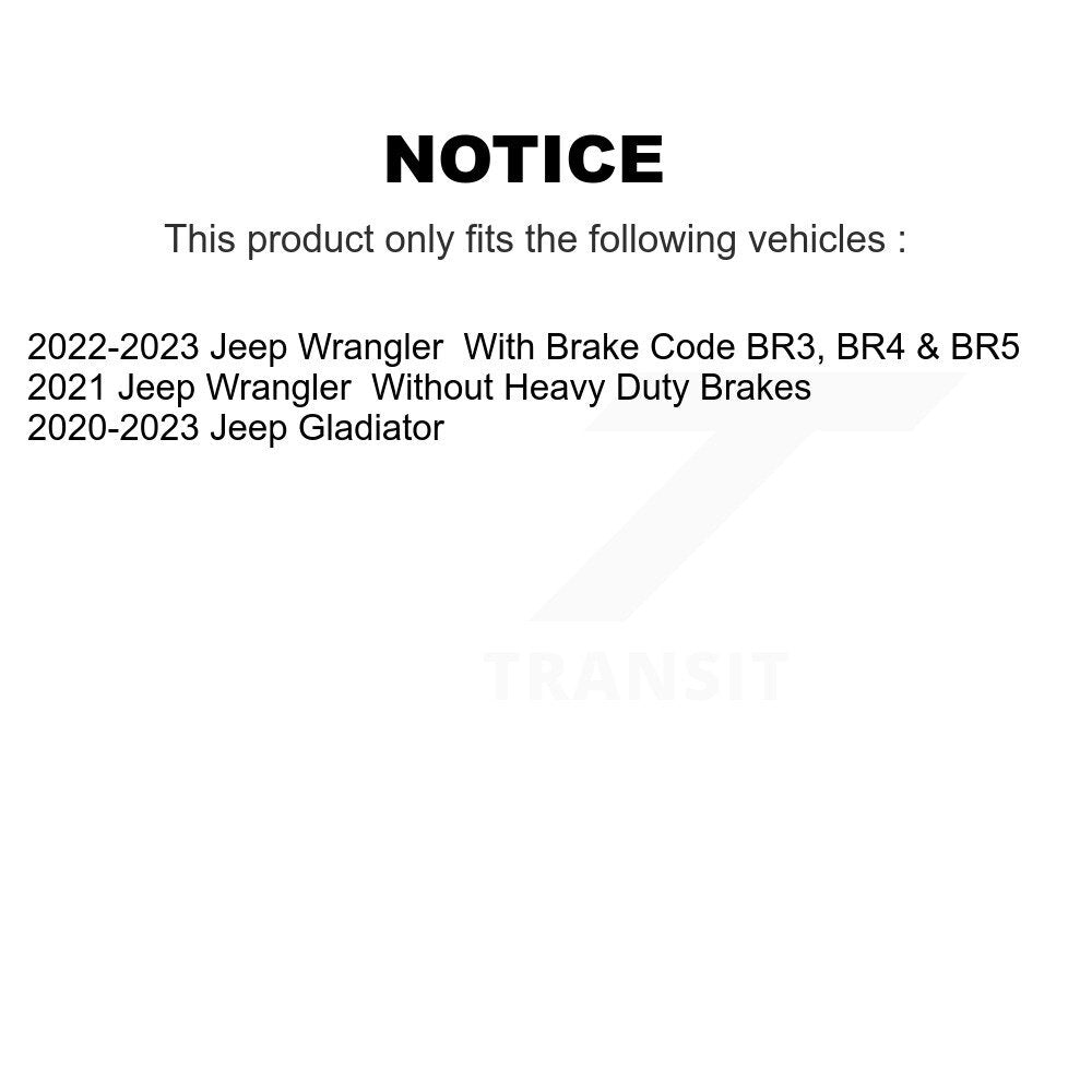 Semi-Metallic Disc Brake Pads Rear PPF-D2233 For Jeep Wrangler Gladiator