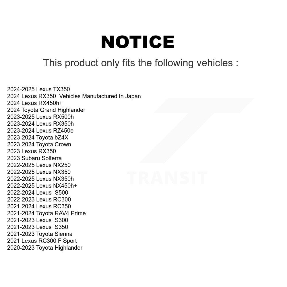 Semi-Metallic Disc Brake Pads Rear PPF-D2305 For Toyota Highlander Lexus RAV4