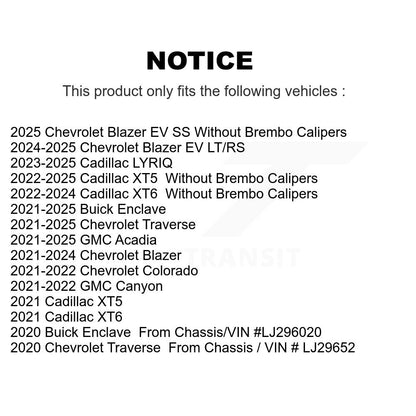 Semi-Metallic Disc Brake Pads Front PPF-D2371 For Chevrolet GMC Cadillac Blazer