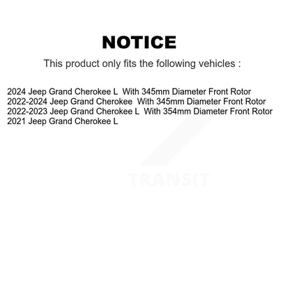 Semi-Metallic Disc Brake Pads Front PPF-D2436 For Jeep Grand Cherokee L