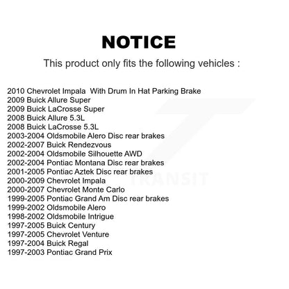 Semi-Metallic Disc Brake Pads Rear PPF-D698 For Chevrolet Impala Buick Pontiac