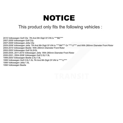 Semi-Metallic Disc Brake Pads Front PPF-D768A For Volkswagen Jetta Golf Beetle