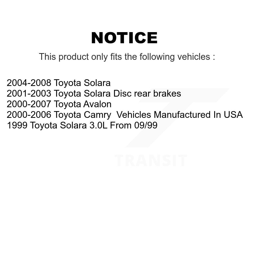 Semi-Metallic Disc Brake Pads Rear PPF-D828 For Toyota Camry Solara Avalon
