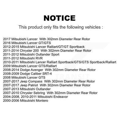 Semi-Metallic Disc Brake Pads Rear PPF-D868 For Mitsubishi Jeep Lancer Patriot