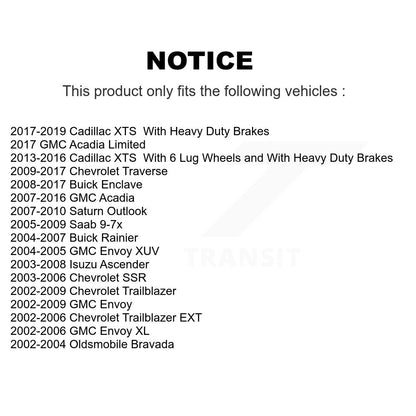 Semi-Metallic Disc Brake Pads Rear PPF-D883 For GMC Chevrolet Acadia Buick Envoy