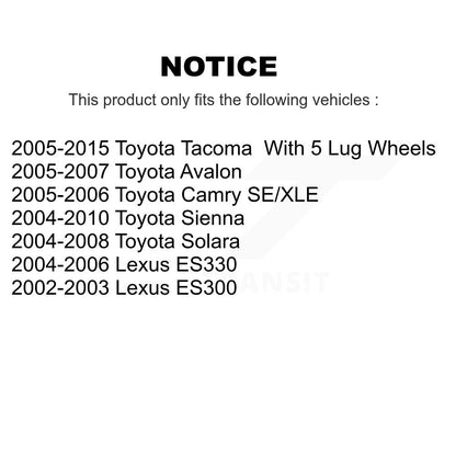 Semi-Metallic Disc Brake Pads Front PPF-D906 For Toyota Tacoma Sienna Camry