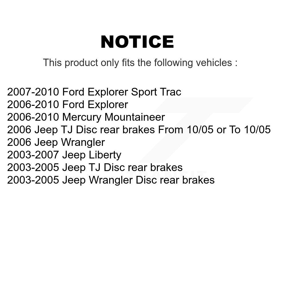 Semi-Metallic Disc Brake Pads Rear PPF-D981 For Jeep Liberty Ford Wrangler Sport