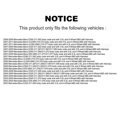 ABS Wheel Speed Sensor Rear SEN-2ABS0095 For Mercedes-Benz E320 E350 E300 E500
