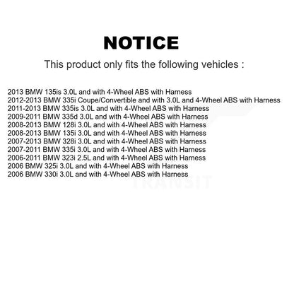 ABS Wheel Speed Sensor Front SEN-2ABS0099 For BMW 323i 328i 335i 128i 135i 325i