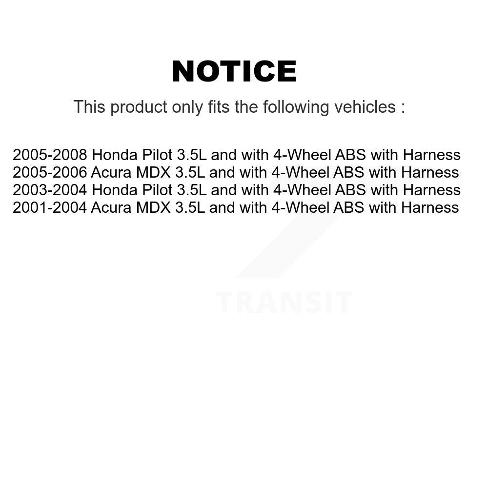 ABS Wheel Speed Sensor Rear Left SEN-2ABS0170 For Honda Pilot Acura MDX