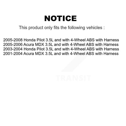 ABS Wheel Speed Sensor Rear Left SEN-2ABS0170 For Honda Pilot Acura MDX