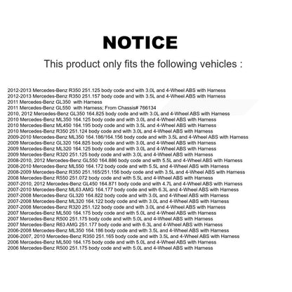 ABS Wheel Speed Sensor Rear SEN-2ABS0205 For Mercedes-Benz ML350 ML320 GL350 AMG