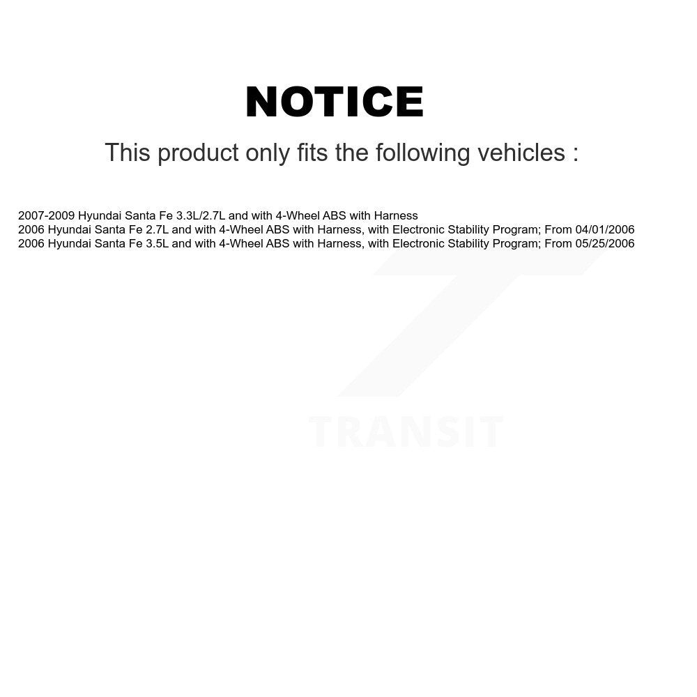 ABS Wheel Speed Sensor Front Left SEN-2ABS0213 For Hyundai Santa Fe