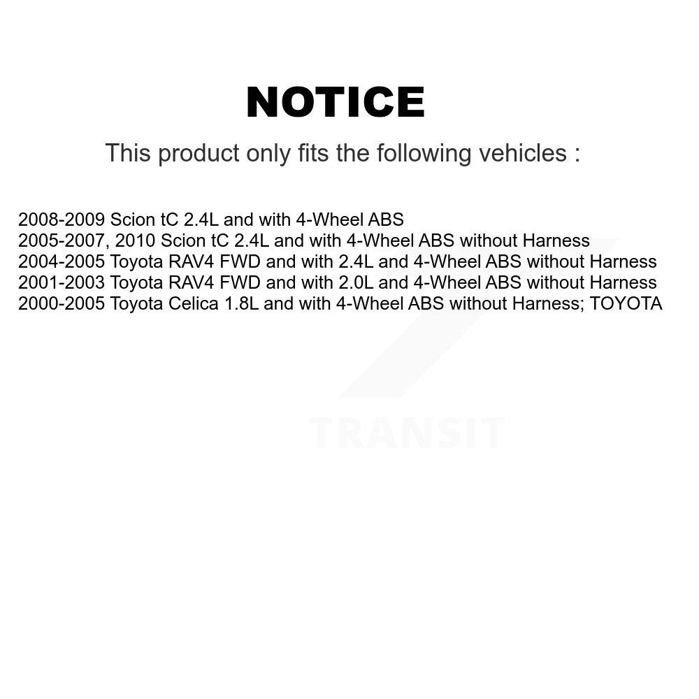 ABS Wheel Speed Sensor Rear SEN-2ABS0246 For Toyota RAV4 Celica Scion tC