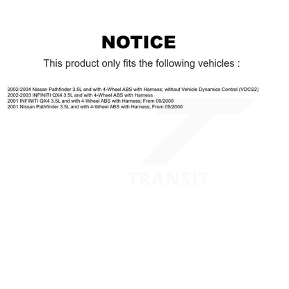 ABS Wheel Speed Sensor Front Right SEN-2ABS0253 For Nissan Pathfinder INFINITI