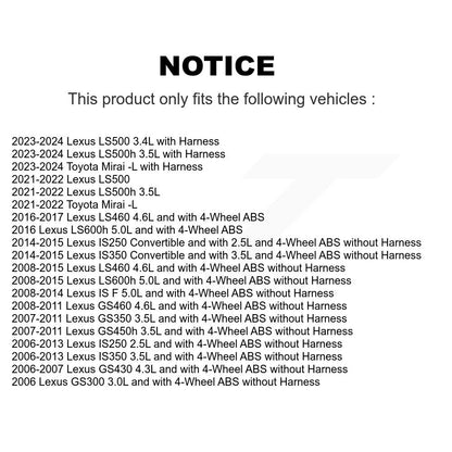 ABS Wheel Speed Sensor Rear SEN-2ABS0312 For Lexus IS250 IS350 LS460 GS350 GS300