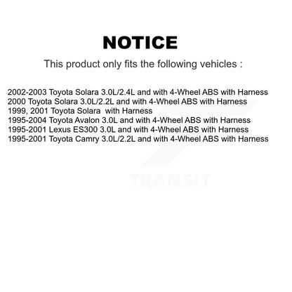 ABS Wheel Speed Sensor Rear Left SEN-2ABS0313 For Toyota Camry Solara Avalon