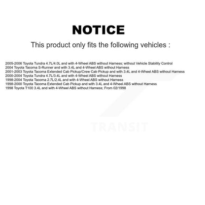 ABS Wheel Speed Sensor Rear Left SEN-2ABS0314 For Toyota Tundra Tacoma T100